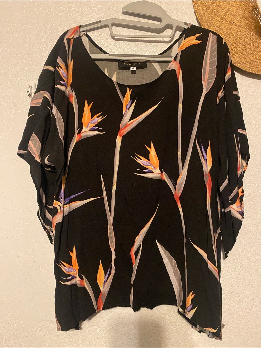 Lexbreezy Black Bird of Paradise Top